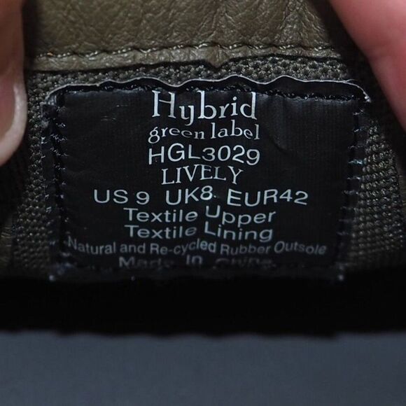 Hybrid‎ Green Label Lively  Eco-Friendly Slip-on Shoes Olive HGL3029 Men\'s 9